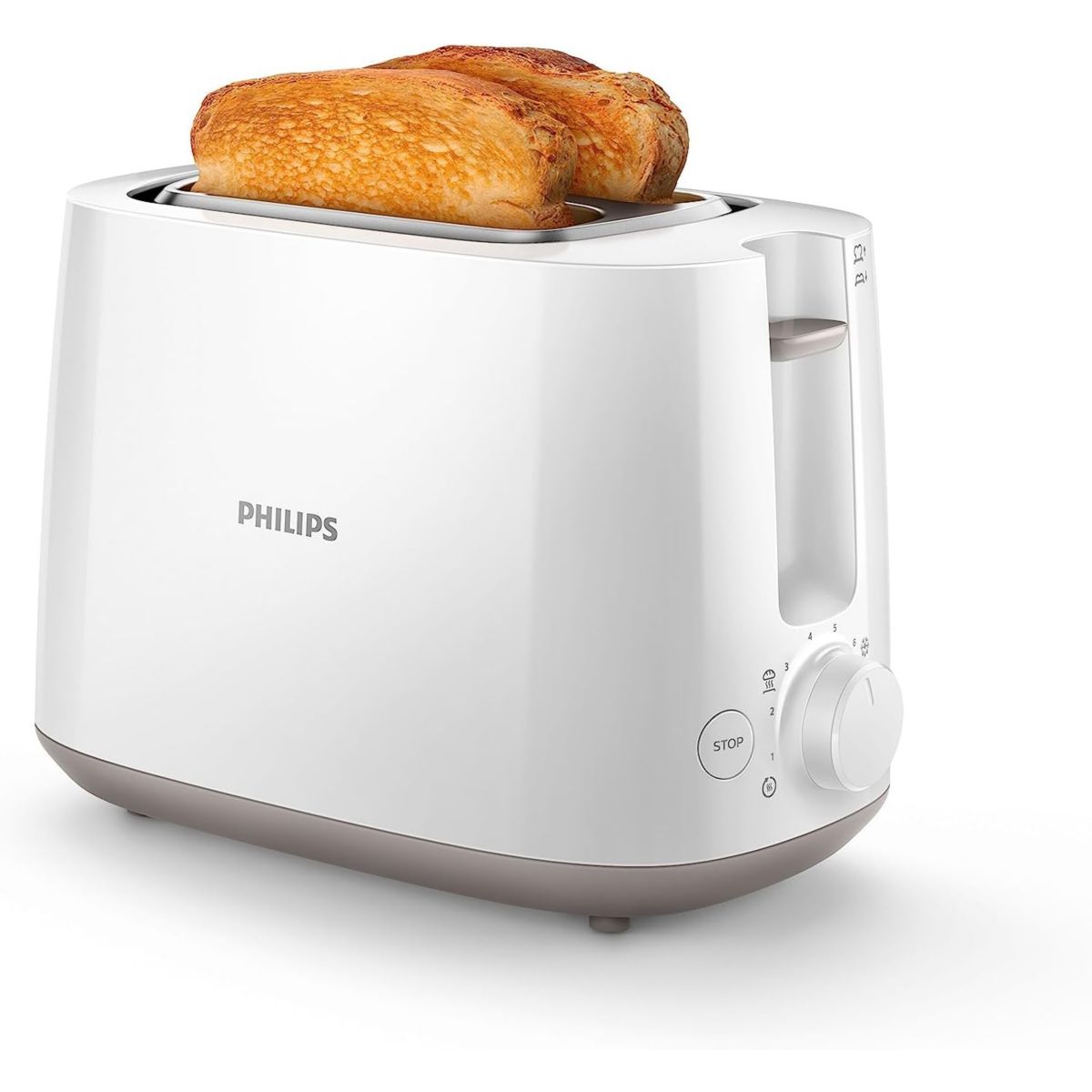 Grille-pain PHILIPS HD2581/00 Toaster blanc Daily, 2 fentes, 830W - 2