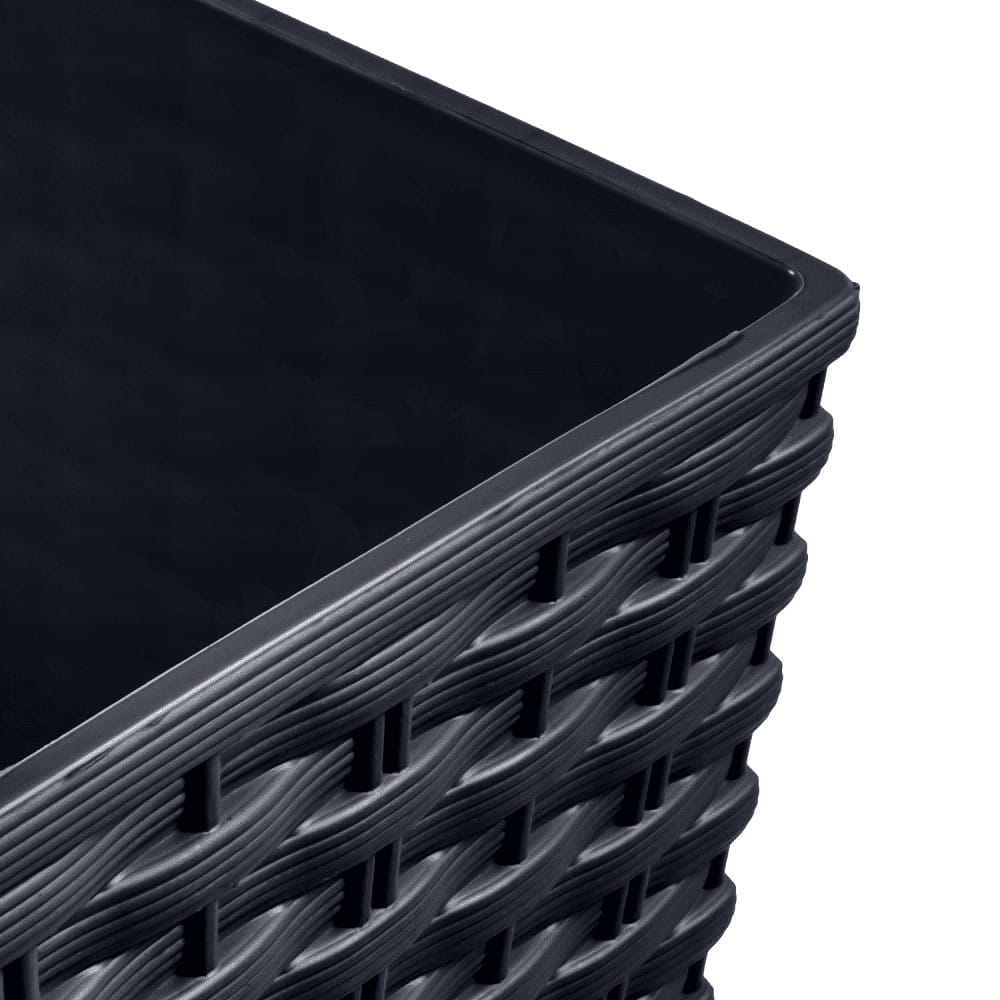 Jardinière rectangulaire de 17 litres avec arrosage automatique, couleur anthracite, dimensions 52 x 20 x 19 cm - 7