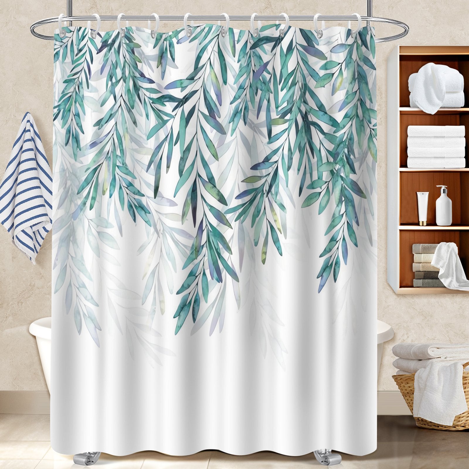 Rideau de douche imprimé de fleurs et d'animaux 3D... – Vicedeal
