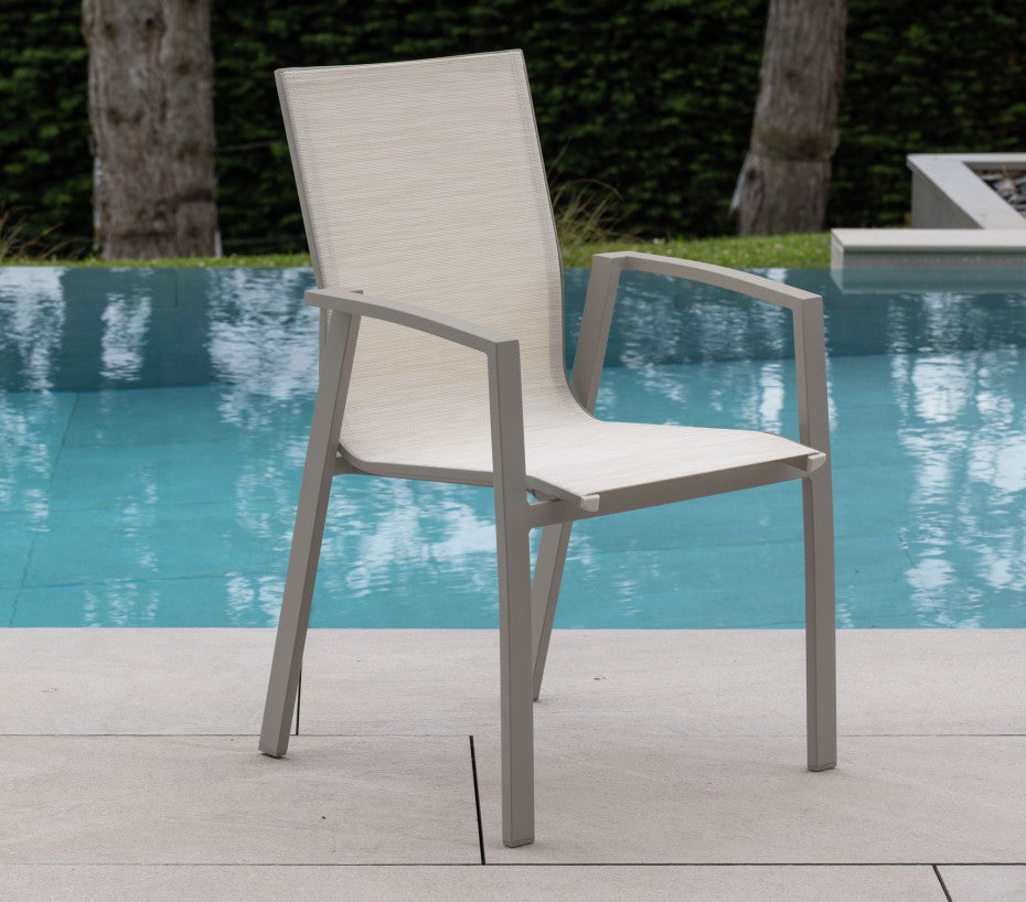 Ensemble table et chaises de jardin - 8 places - gris - ROME - 3