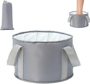 Seau à Eau Pliable Portable En PVC Renforcé Avec Poche Filet