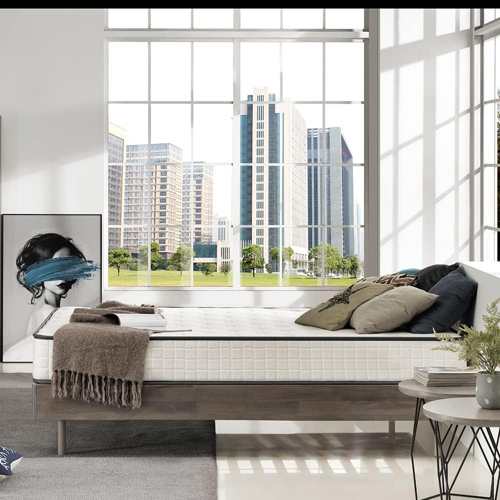 TEENO Ensemble Matelas en mousse + Sommier à Lattes 90x190cm, Epaisseur du Matelas 22cm - 6