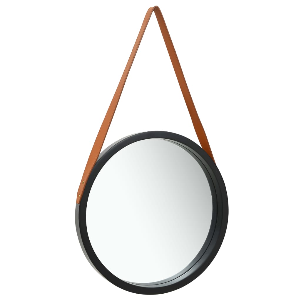 Miroir mural avec sangle noire 50 cm- COMFORTXL - 2