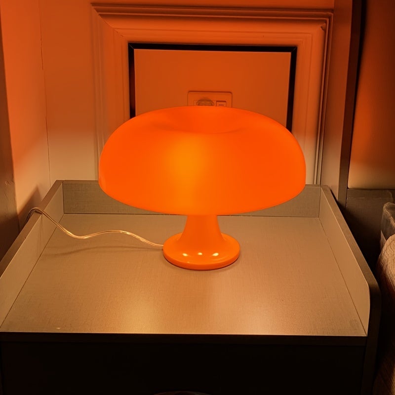 Fil USB contrôlé tricolore, lampe de table champignon LED, chambre chevet salon éclairage décoratif lampe de table simple moderne, orange - 4
