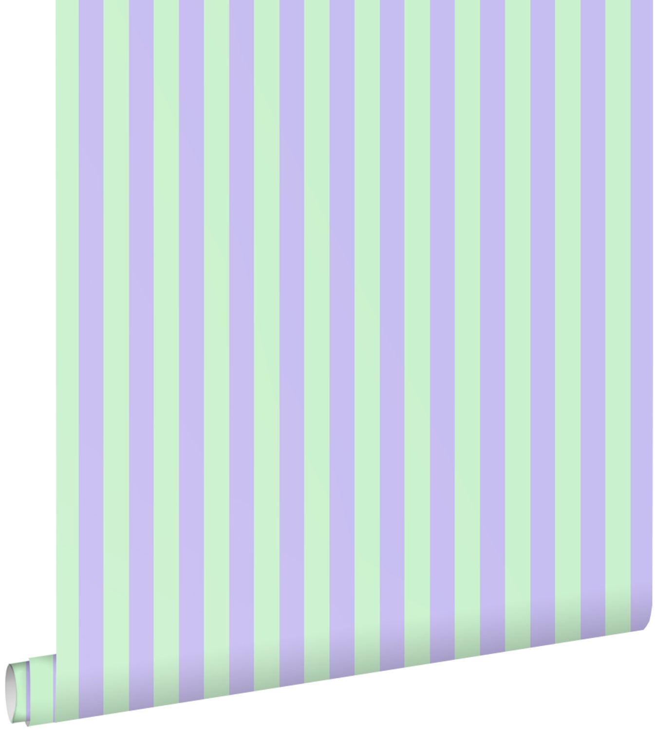 Tapeta paski fioletowymIzielonym - 50 x 900 cm - ESTAHOME