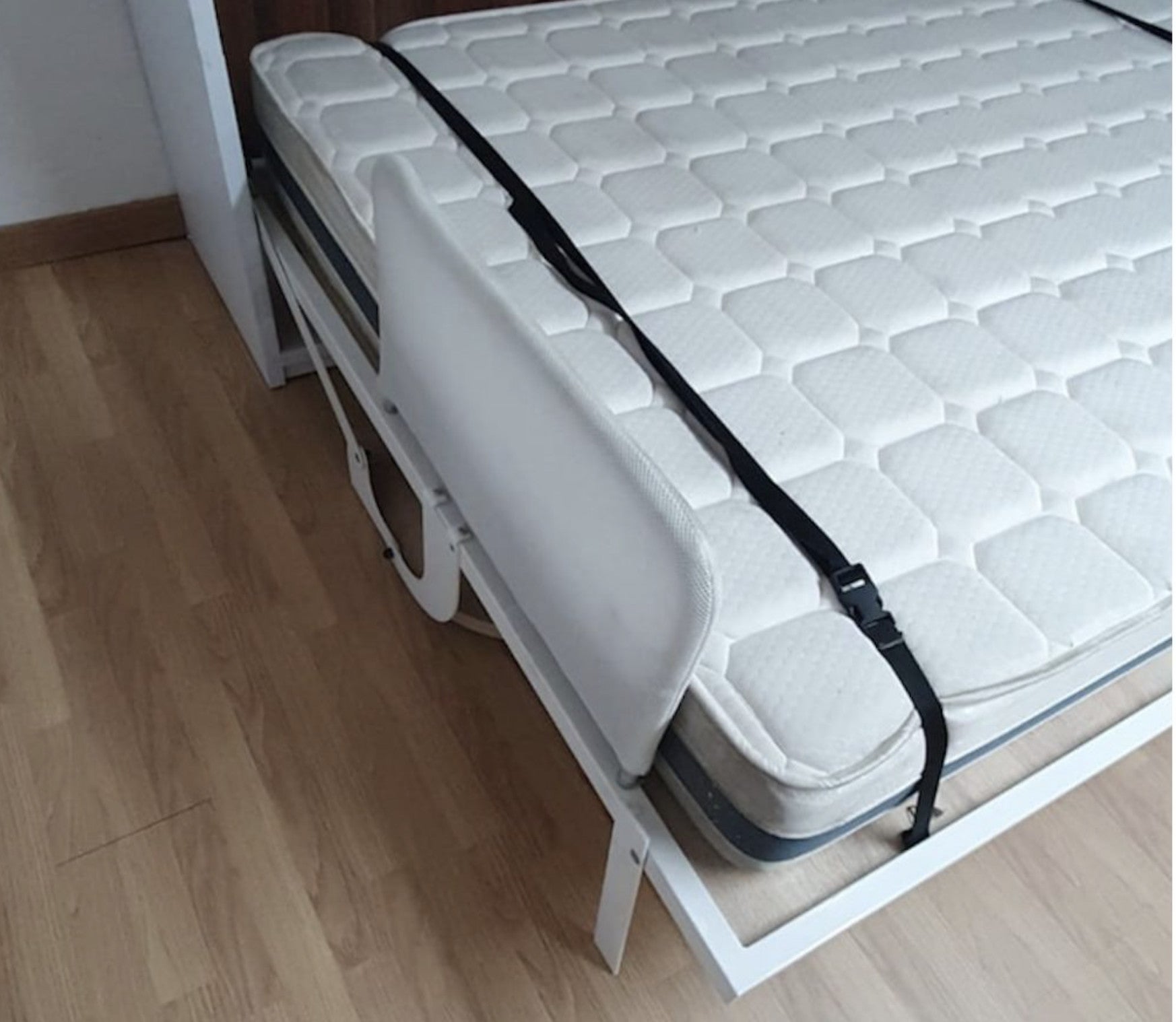 Lit escamotable superposé 2 couchages SPAKY-Blanc-90x190 - 4