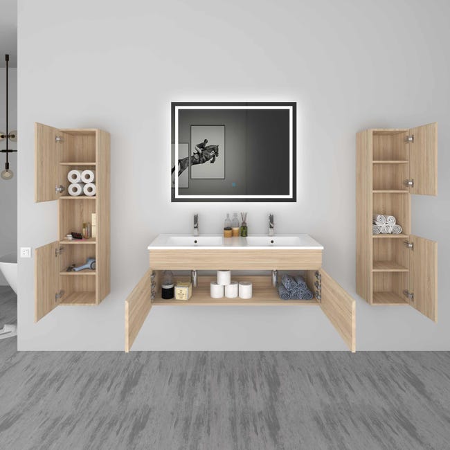 Ensemble de meubles D-Neo, lavabo de meuble avec meuble-lavabo mural et Ensemble de meubles D-Neo, lavabo de meuble avec meuble-lavabo mural et