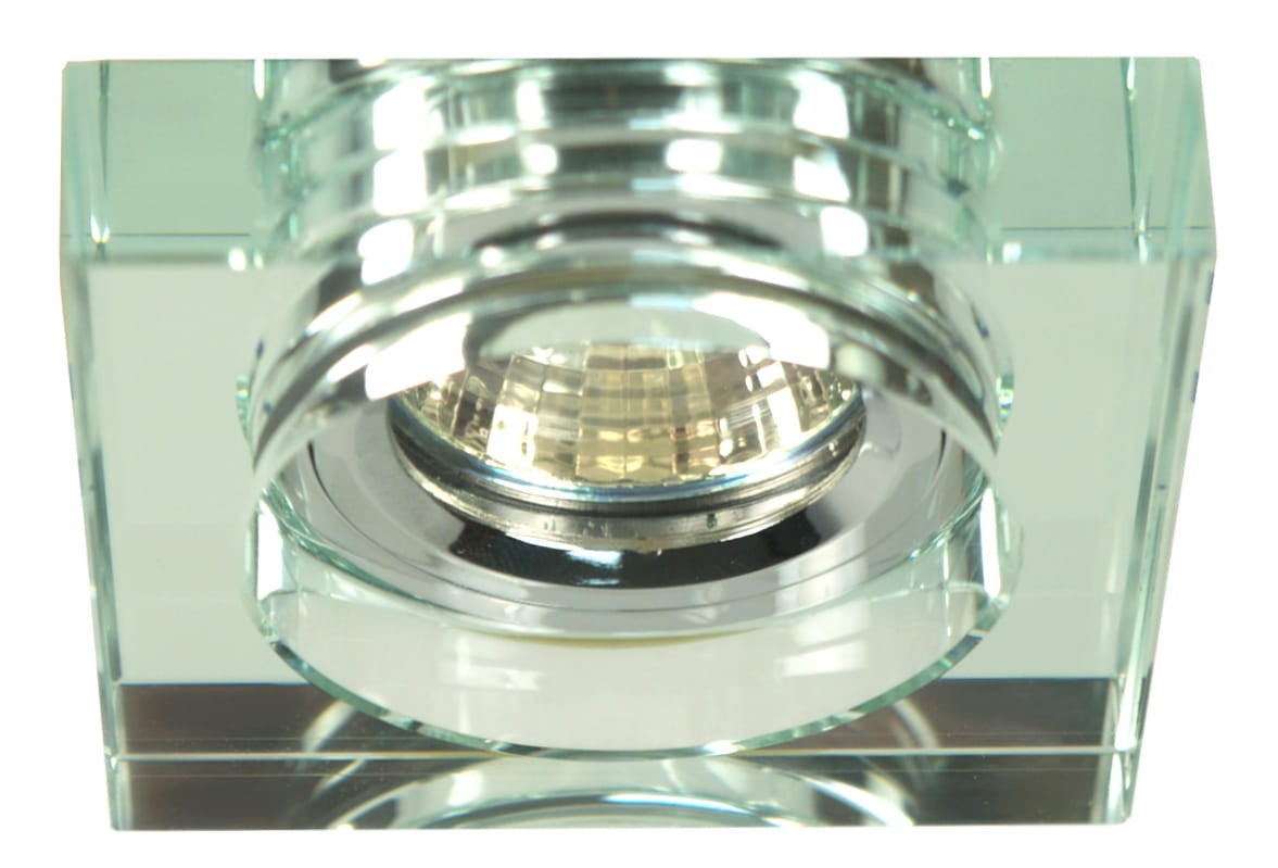 Oprawa sufitowa wpuszczana Ss srebrna 1xMR16x50W kwadratowa IP20 wym: 9 x 9 cm szkło Candellux