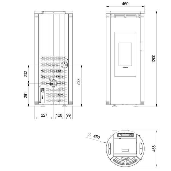La Nordica Amika stufa Libera installazione Pellet Nero, Bianco - 4