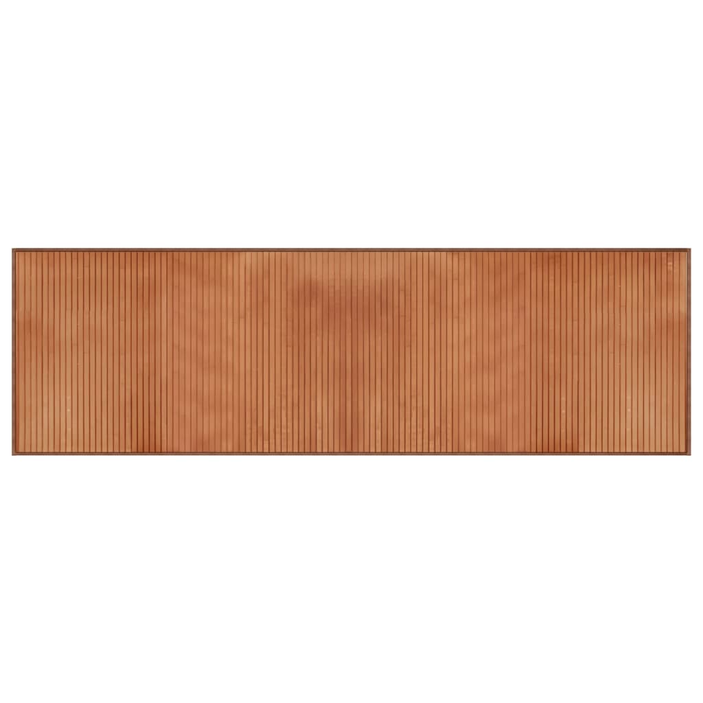 Tapis rectangulaire marron 60x200 bambou - 2