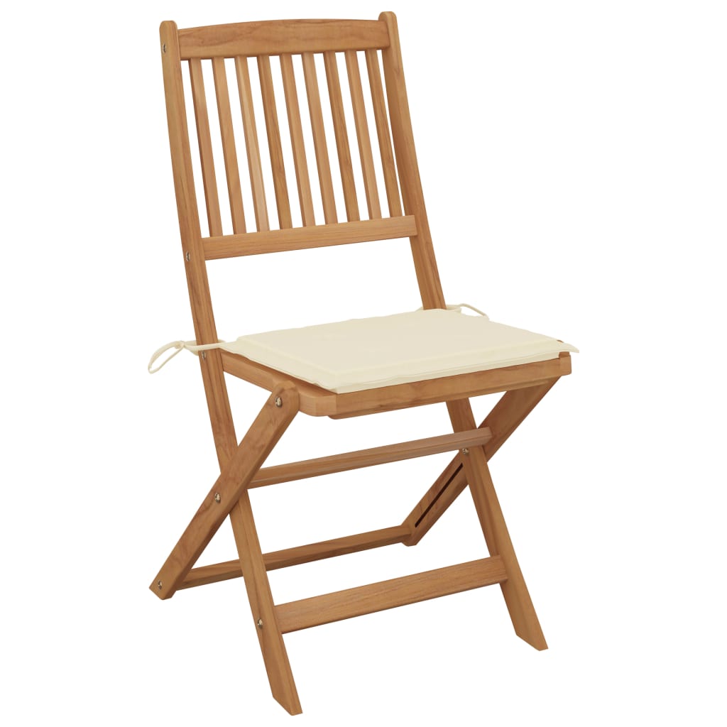 Chaise de jardin pliable sans coussin en Bois Beige - 2