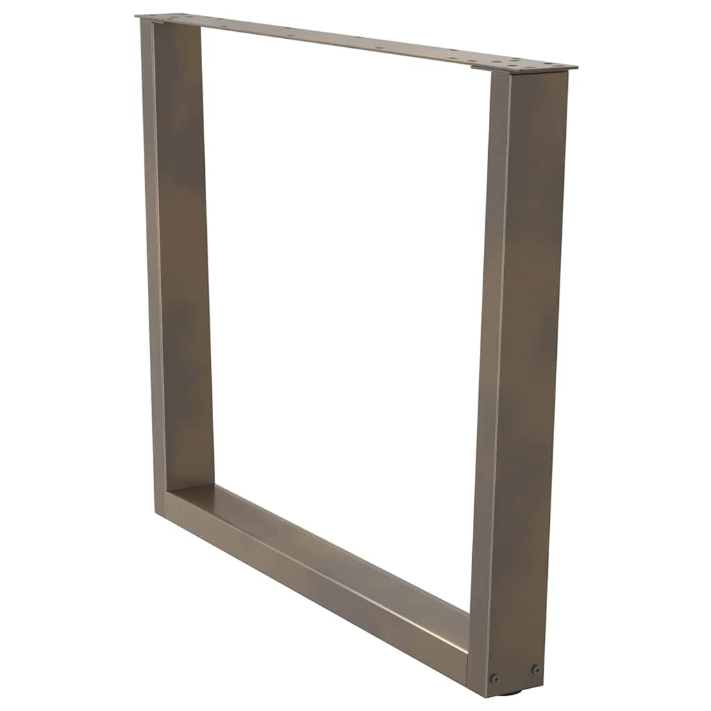 Maison Exclusive - Pieds de table à manger en forme de V, 3 pièces, acier l, 100 x (72-73,3) cm - 4