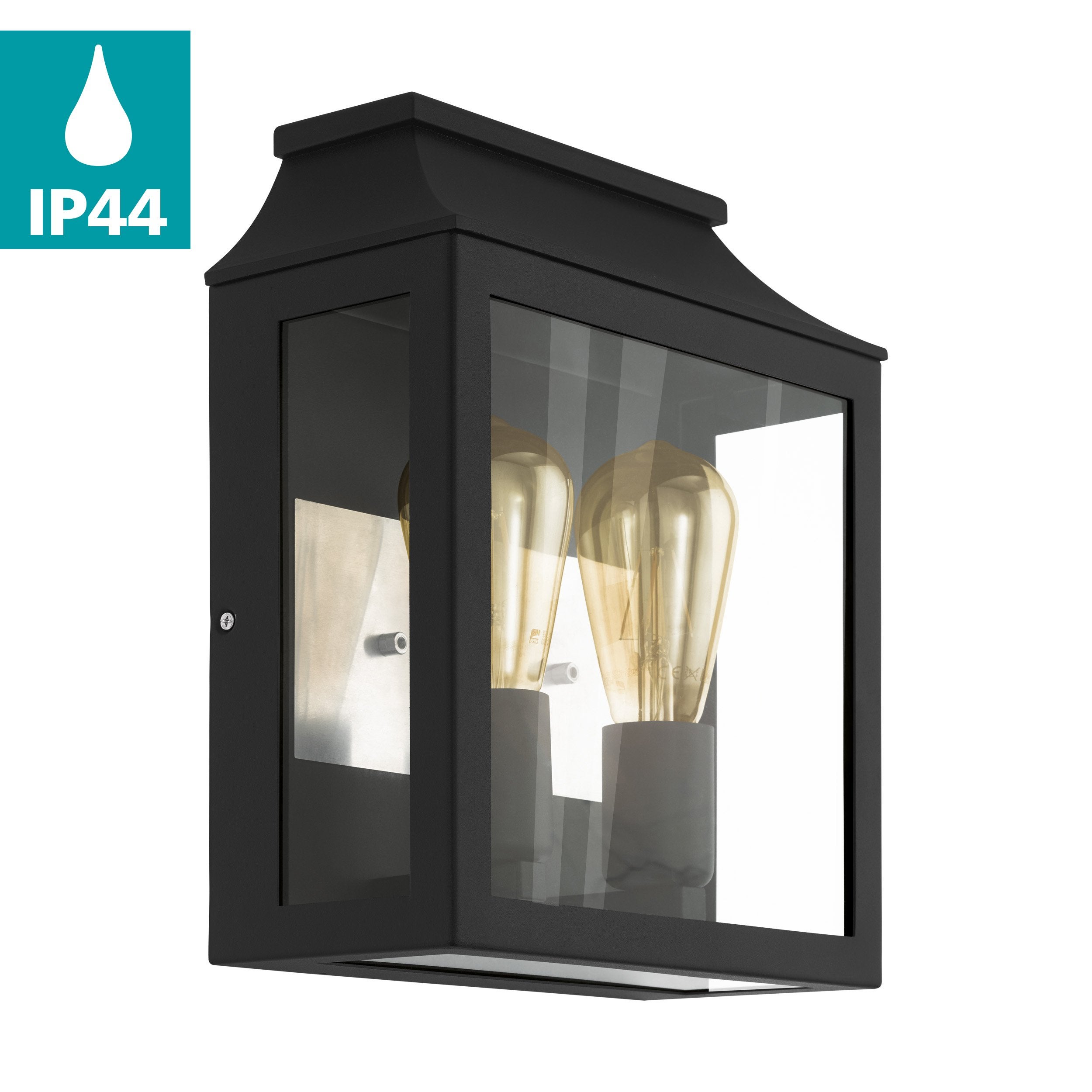 Aplique de pared 2 luces aluminio negro - Eglo Soncino - 3