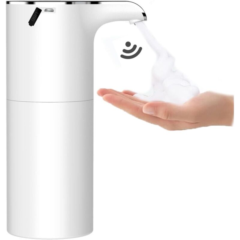 Dispensador automático de jabón, dispensador de jabón en espuma con batería recargable usb, 20*7,5*12,5 cm