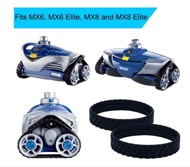 Zestaw 2 torów do maty basenowej pasujących do opon do czyszczenia basenu Zodiac MX8 MX6