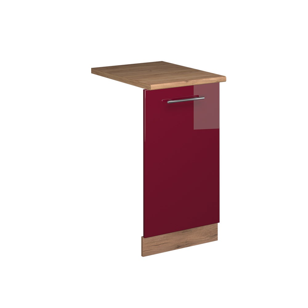 Vicco Panel przedni zmywarki Fame-Line, Bordowa Czerwień wysoki połysk, 45 cm , BP Dąb