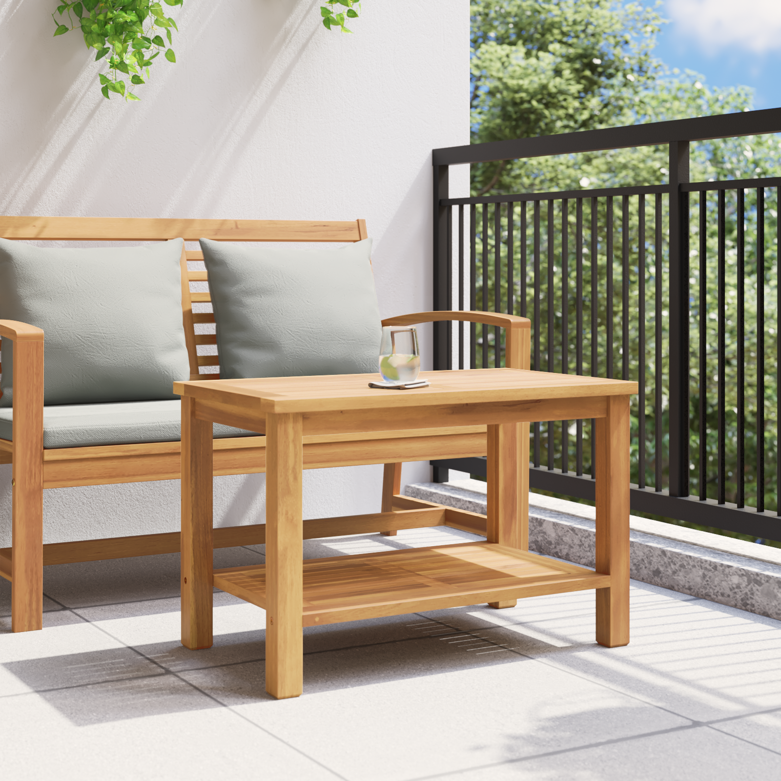 Table basse Marron 70 x 40 x 45 cm Bois de teck massif vidaXL - 4