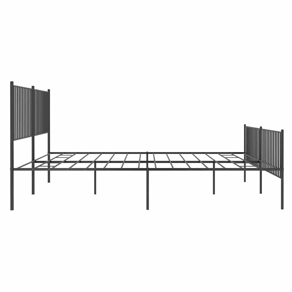 Estructura cama sin colchón con estribo metal negro 193x203 cm vidaXL - 6
