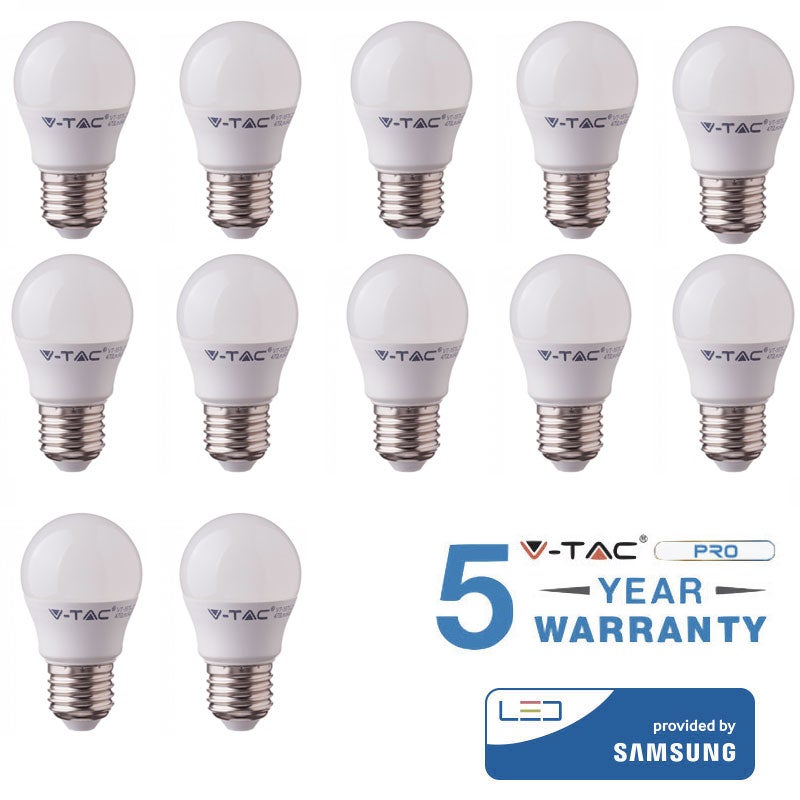 LAMPADINE LED V-TAC BULBO E27 6.5W LAMPADINE LUCE CALDA 12 PEZZI ...