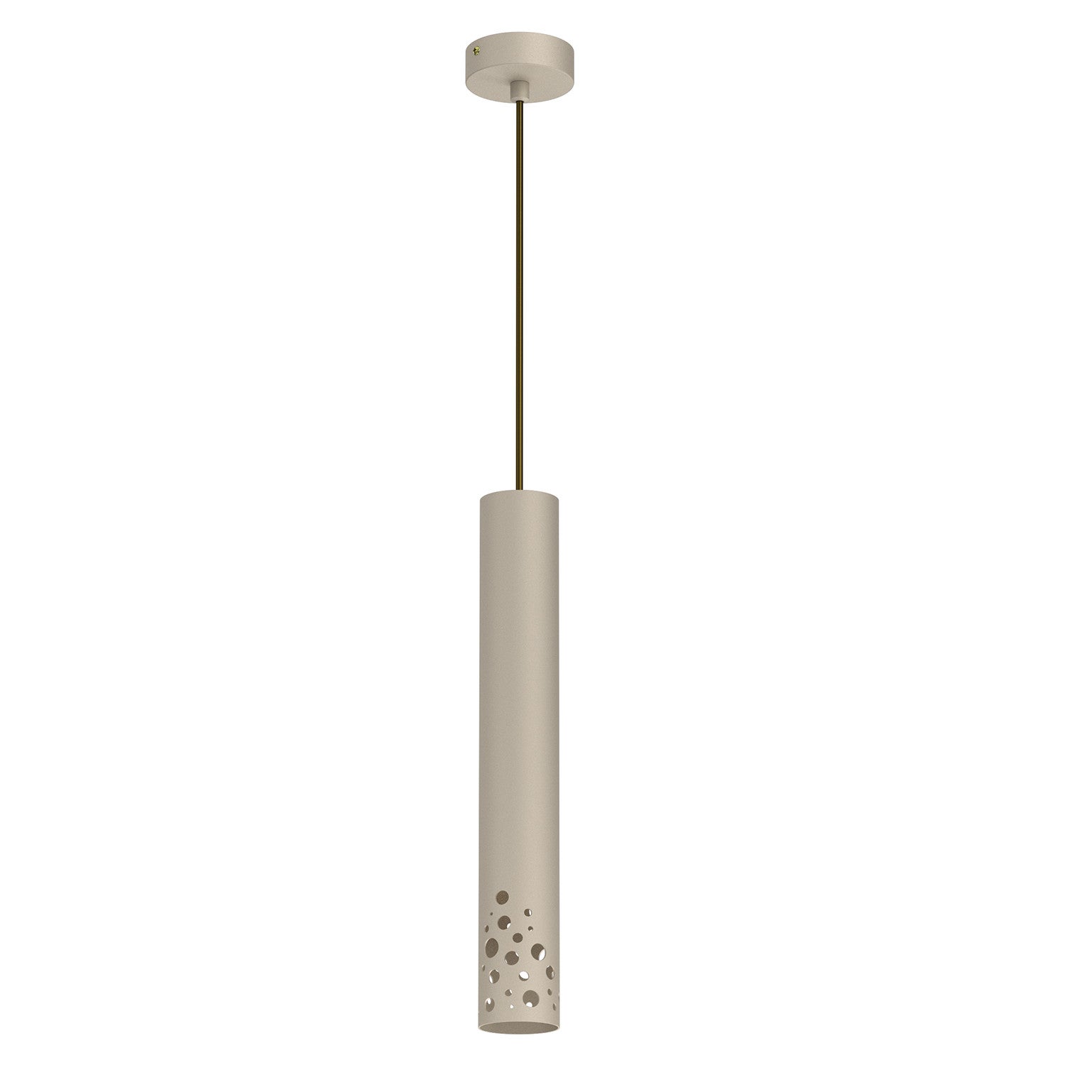 Lampa wisząca Tibia Buble kremowa 1xGU10x8W tuba wym: 120 x 8 x 8 cm metal Luminex