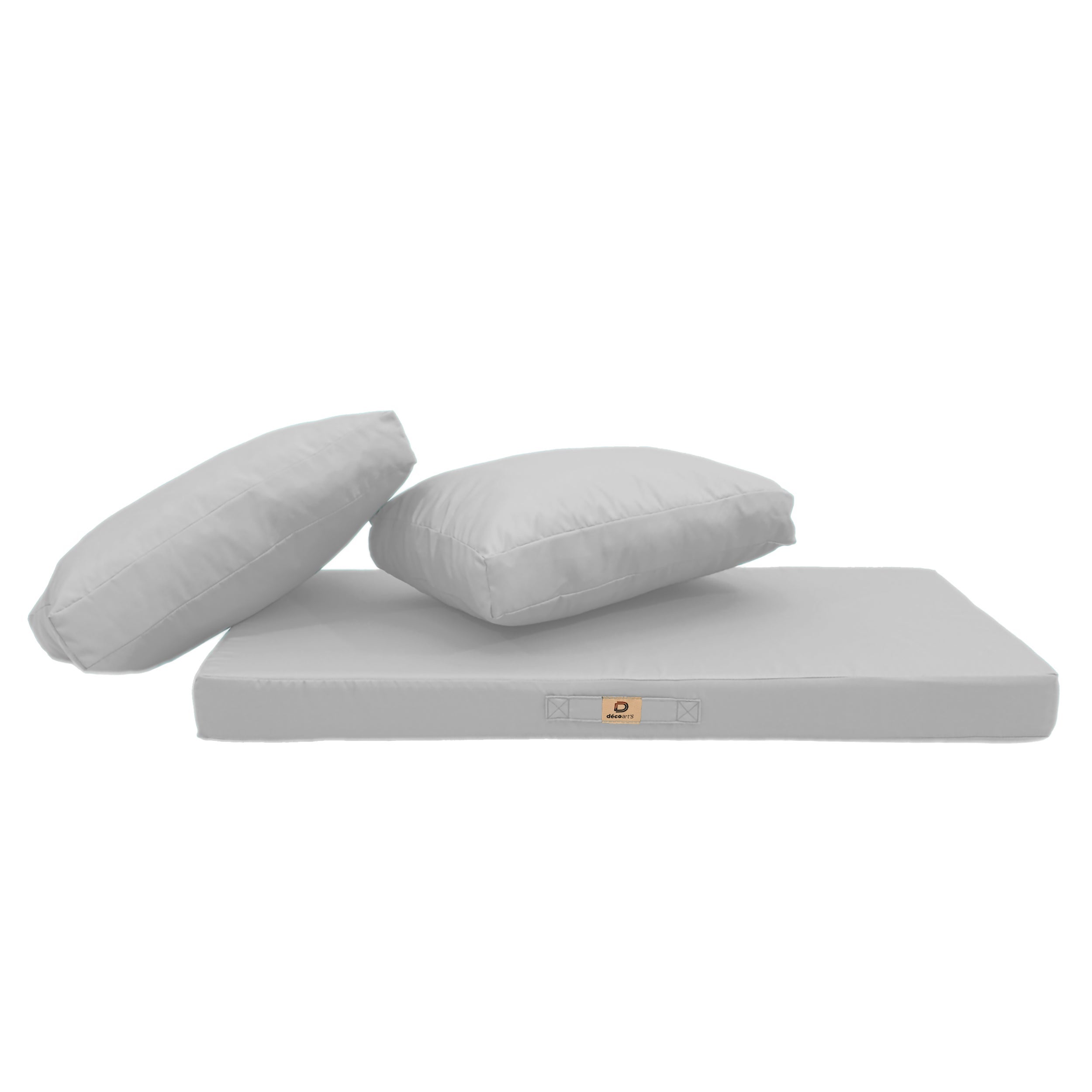 Coussins pour salon de jardin déhoussable 120x60cm Gris galet - 4