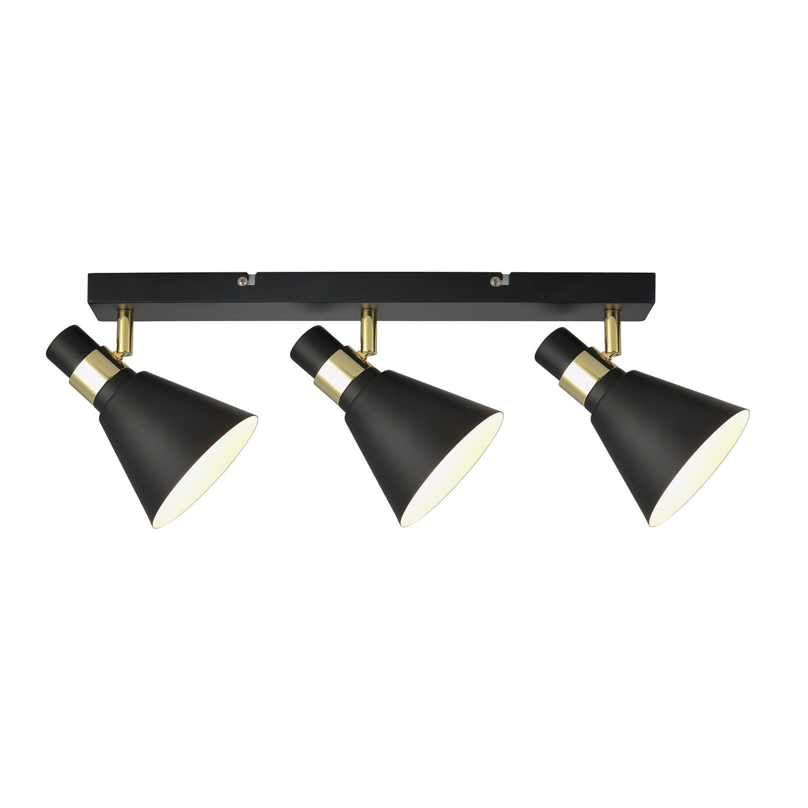 Reflektor sufitowy BIAGIO czarno-złota 3 x E14 x 40W wym:9x59x20cm Italux