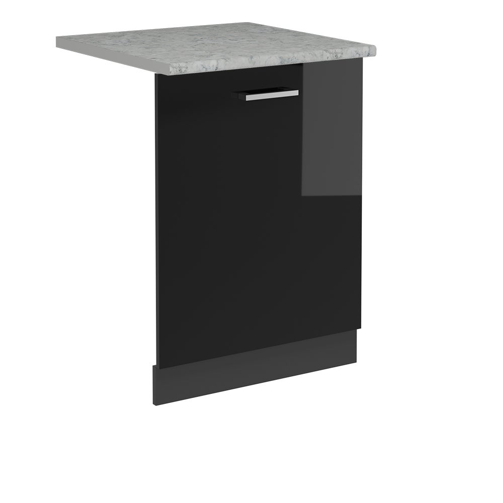 Vicco Panel przedni zmywarki R-Line, Czarny wysoki połysk, 60 cm , BP Marmur