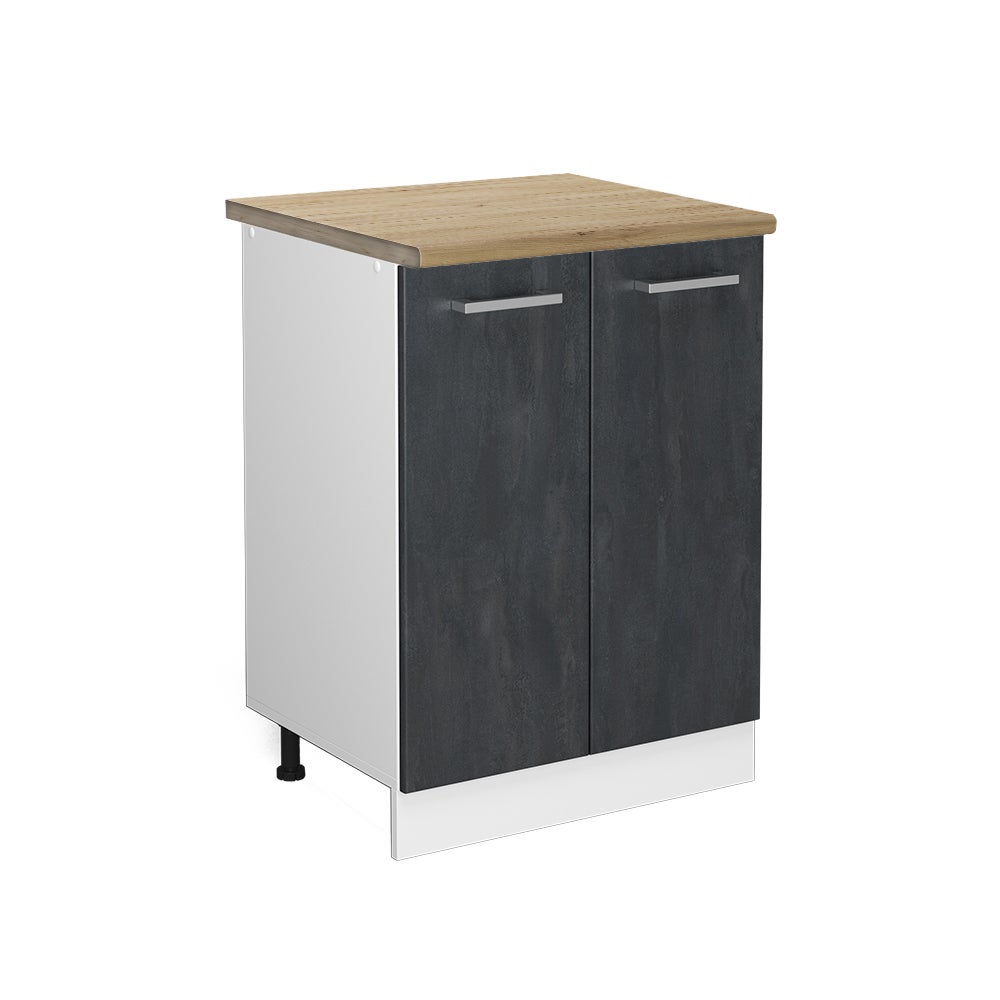 Vicco Szafki kuchenne R-Line, Czarny beton, 60 cm BP Dąb