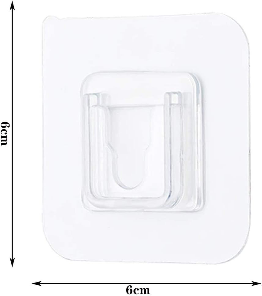 9 Pièces Crochets Autocollants Double Face Transparents - Charge Max 10kg, Sans Percer