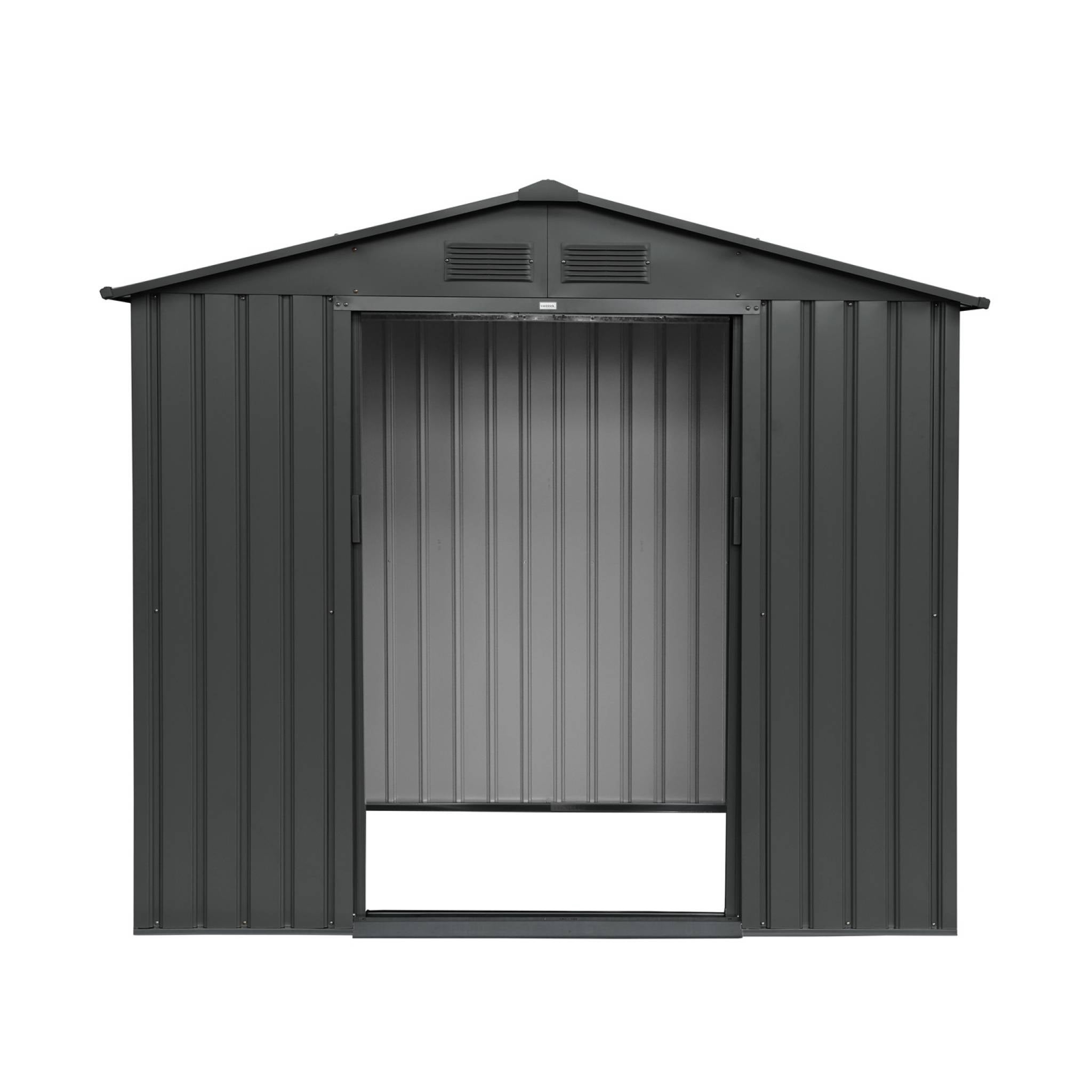 Abri de jardin en métal - Houtland. 2.71 m² anthracite - Cabane à outils avec double portes coulissantes. kit de - 8