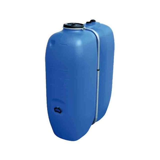 Tanque de água potável Schütz de 1000 litros, 135x62x171 cm, recomendado para uso interno e externo, azul