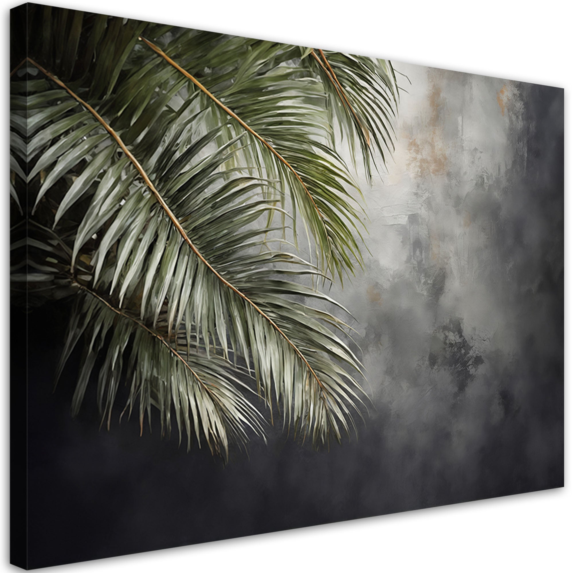 Obraz na płótnie, Palmy Beton Natura 120x80