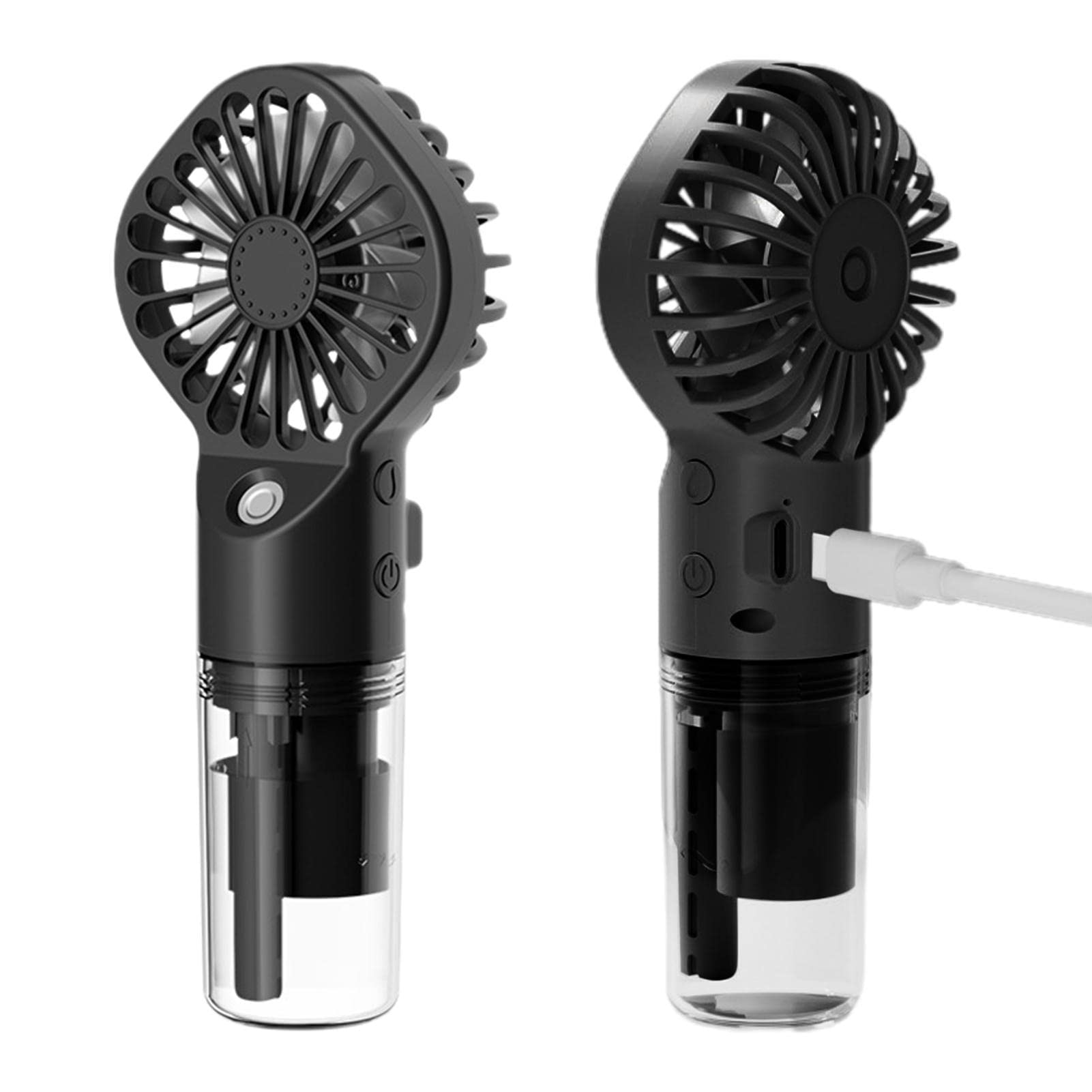 Ventilateur de brumisation 3 pièces, Mini ventilateur portatif avec brouillard d'eau, ventilateur personnel USB à 4 vitesses - 7