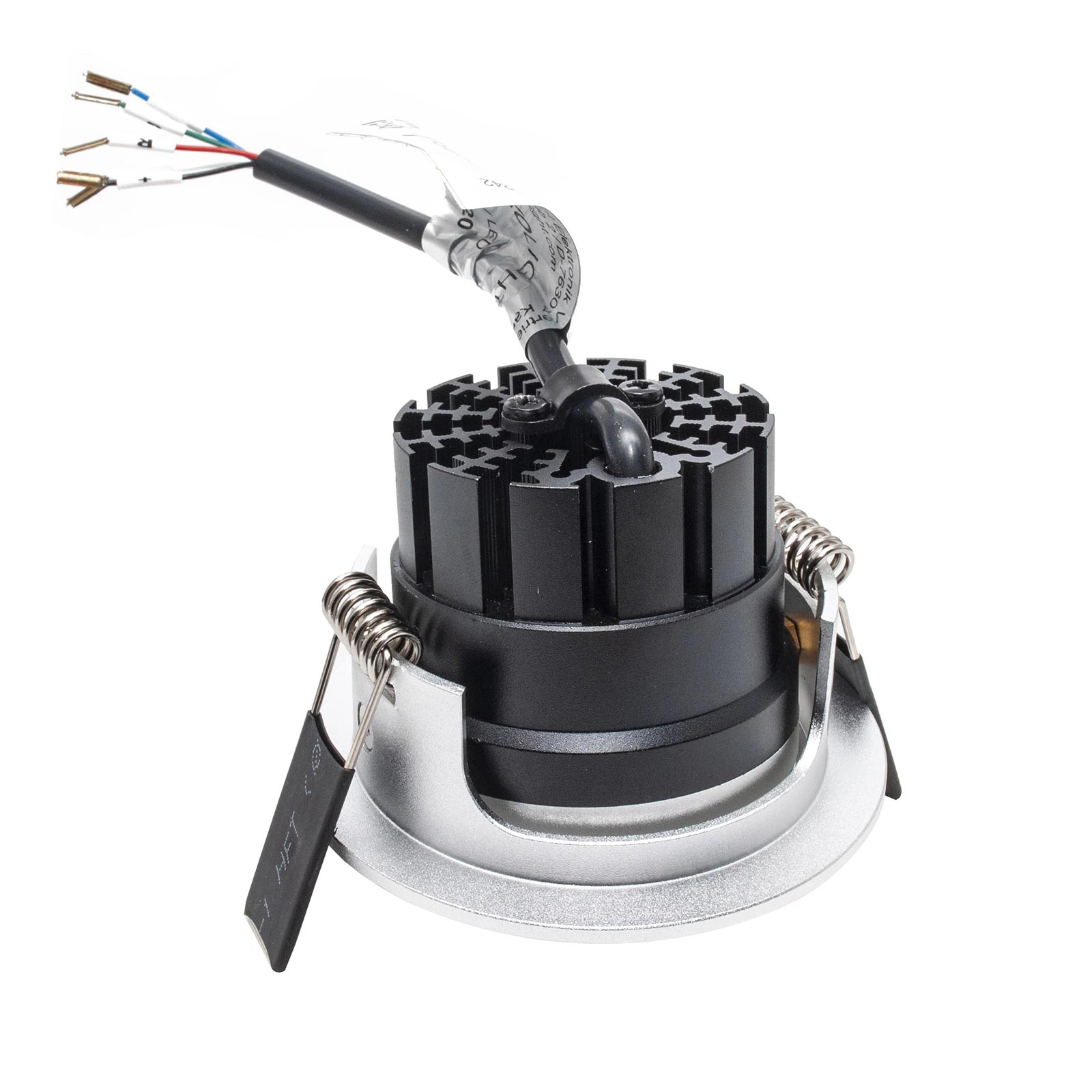 Faretto spot incasso multicolor dimmerabile LED 8W RGBW RGB 3000K DMX 24V tondo orientabile cromoterapia interni effetti luce colorata soffitto SILVER - 4