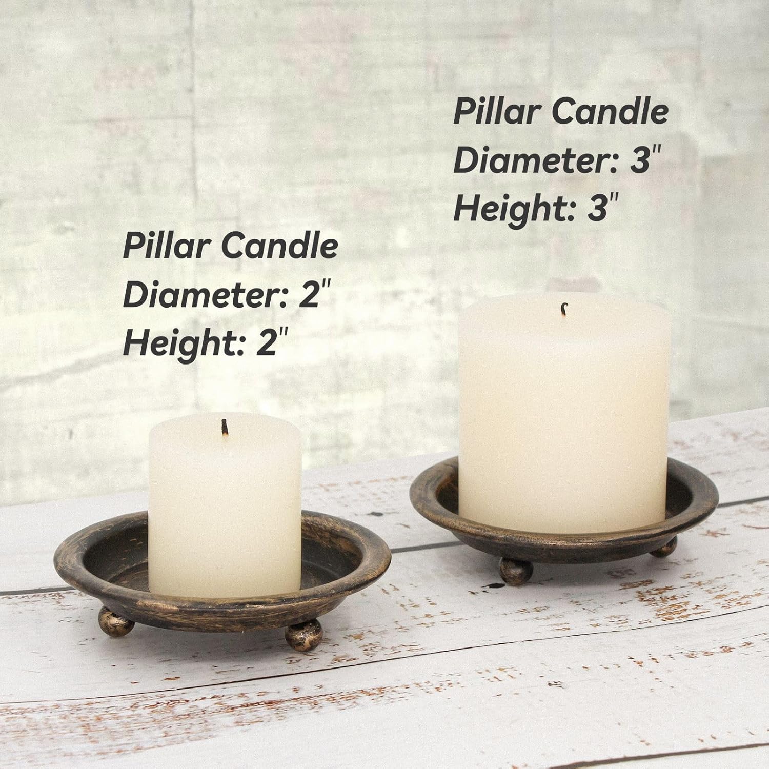 Set di 2 portacandele Oro con effetto marmo Metallo Design moderno Bastoncini per candele Classico Beliani