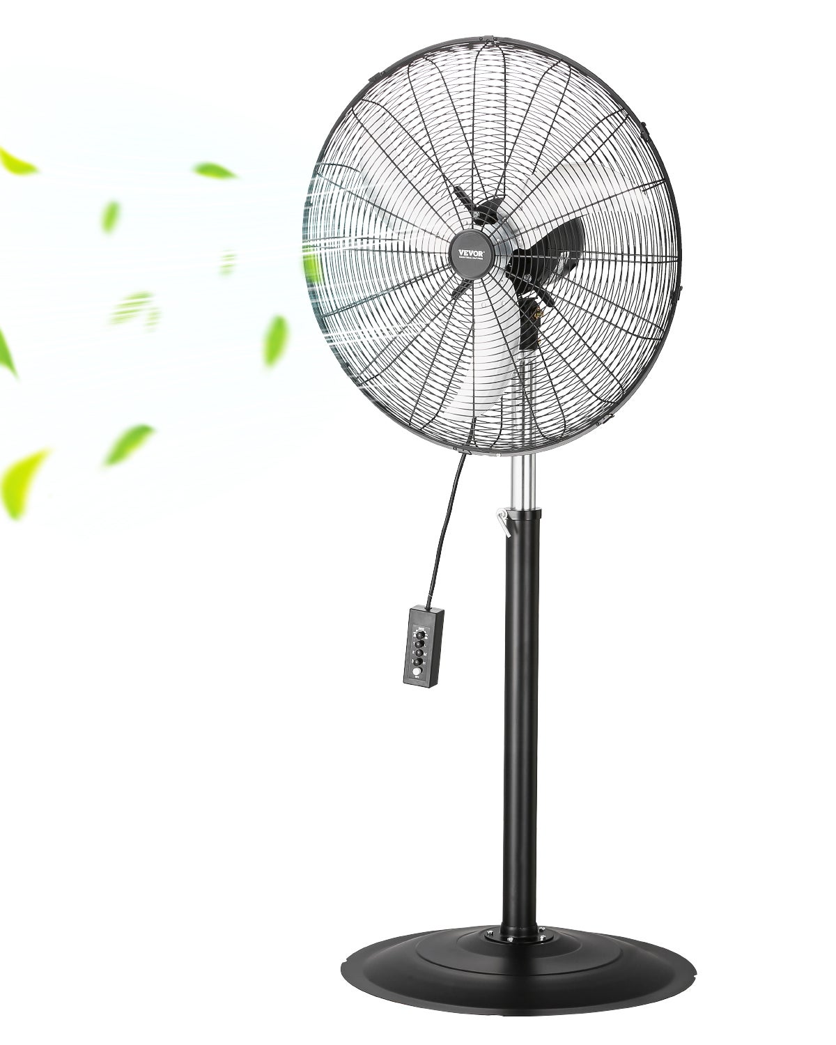 Wentylator kolumnowy 670 mm 3 prędkości, regulowana wysokość od 131 do 193 cm VEVOR
