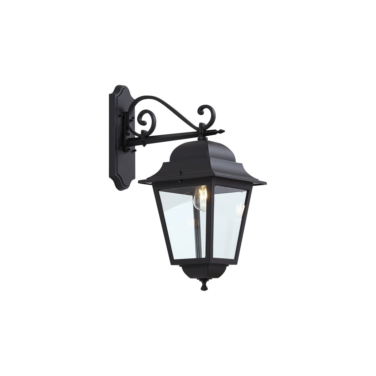 Qazqa classic-antique aplique ip44 para jardín - big - negro max. 15w, compatible con bombilla led, 230v e27, 46.8cm ip44
