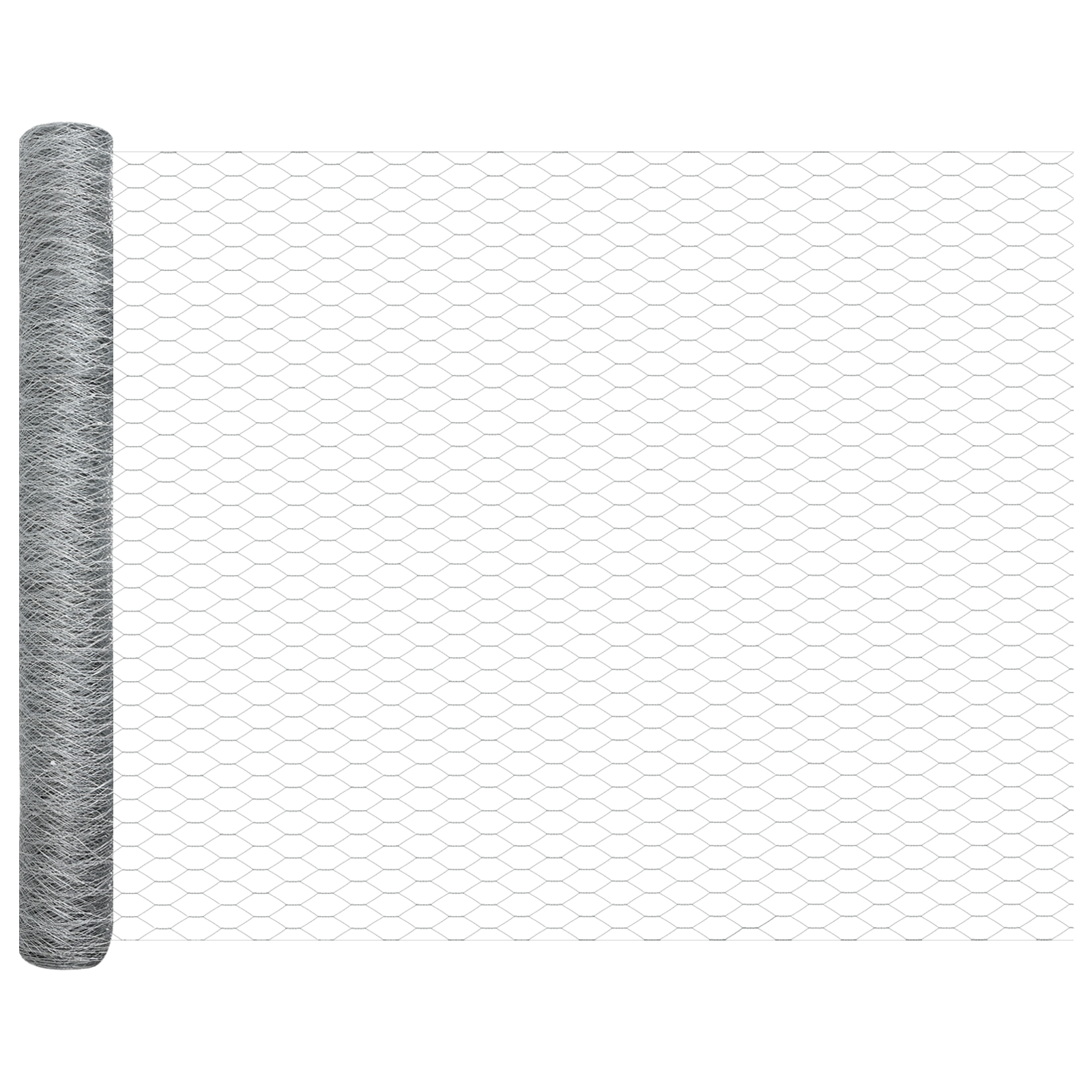 Słupek ogrodzeniowy. Srebrny 25 x 1,2 m (siatka 36 mm) Stal vidaXL