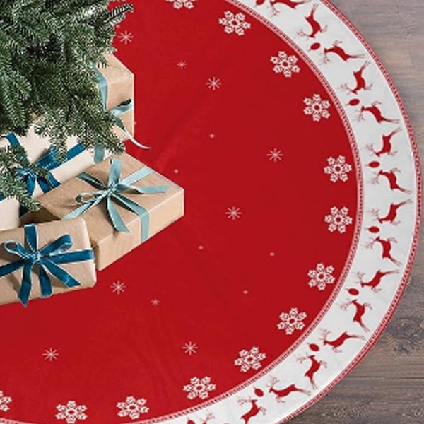 Tenue Fille Noël : Jupe Flocons Rouge Et Haut Manches Longues - Tailles 5-6 Ans - Marque Mini Boden