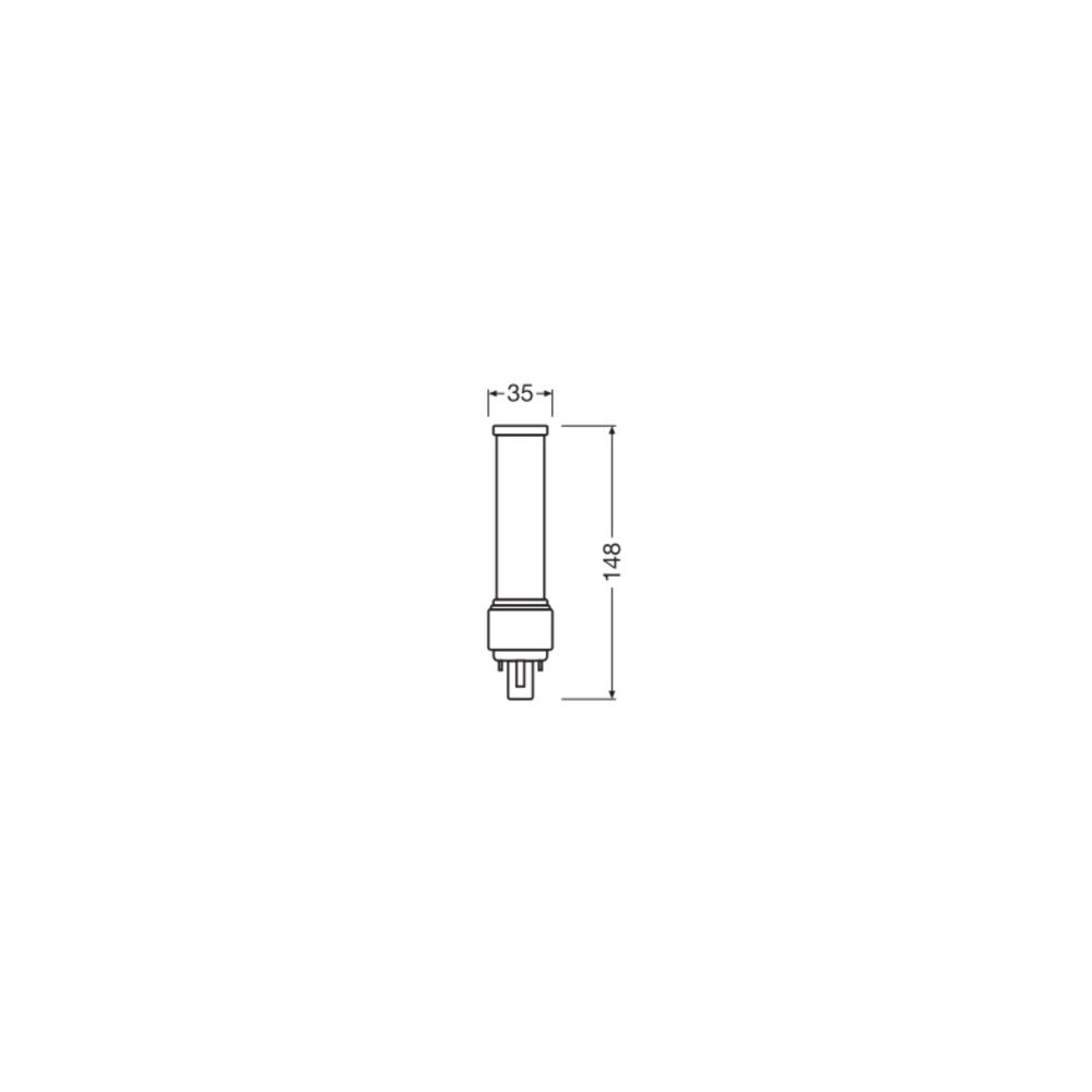 OSRAM DULUX D 18 Ampoule LED pour culot G24D-2, 7 watt, 640 lumen, blanc chaud (3000K), orientable, en remplacement de l'ampoule Dulux conventionnelle - 3