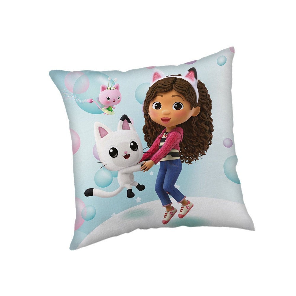 Gabby's Dollhouse Coussin Décoratif Enfant 40x40cm - Doux Avec Garnissage Microfibre
