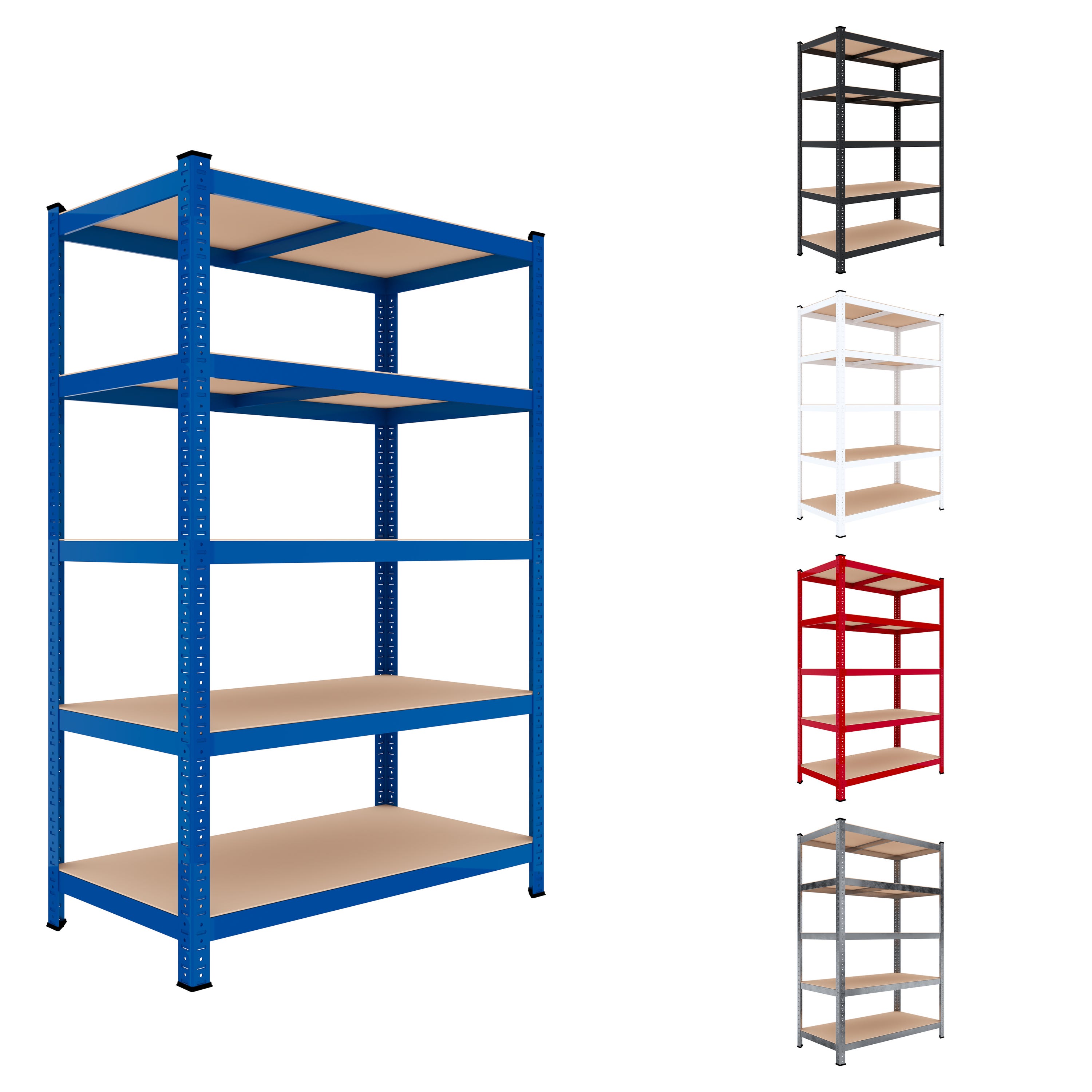 Scaffale Magazzino Metallico 5 Ripiani - Portata 875kg, 90x40x180cm, Zincato, Montaggio A Incastro - Foto 13