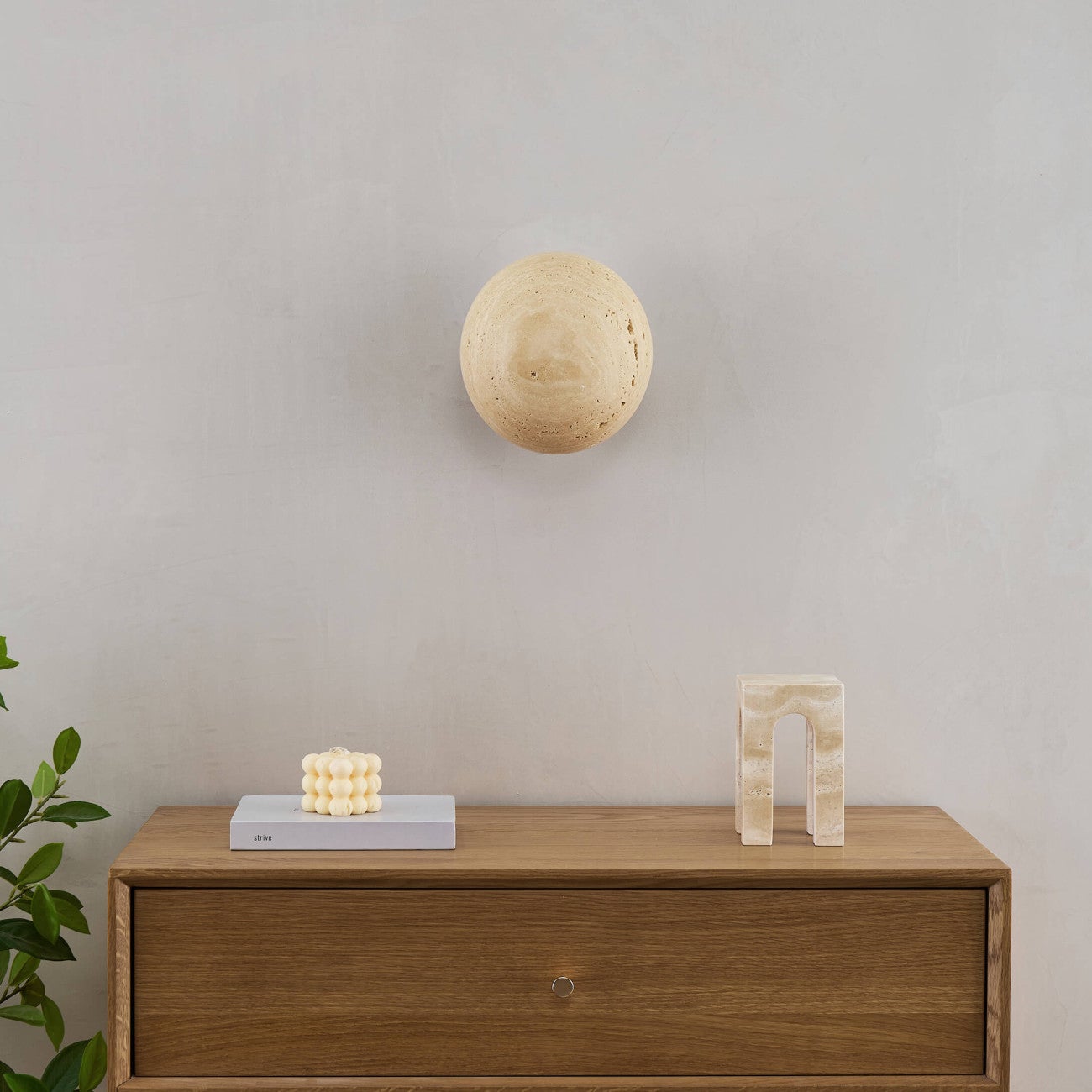 Applique en pierre Beige 15 cm - Elvin - 9