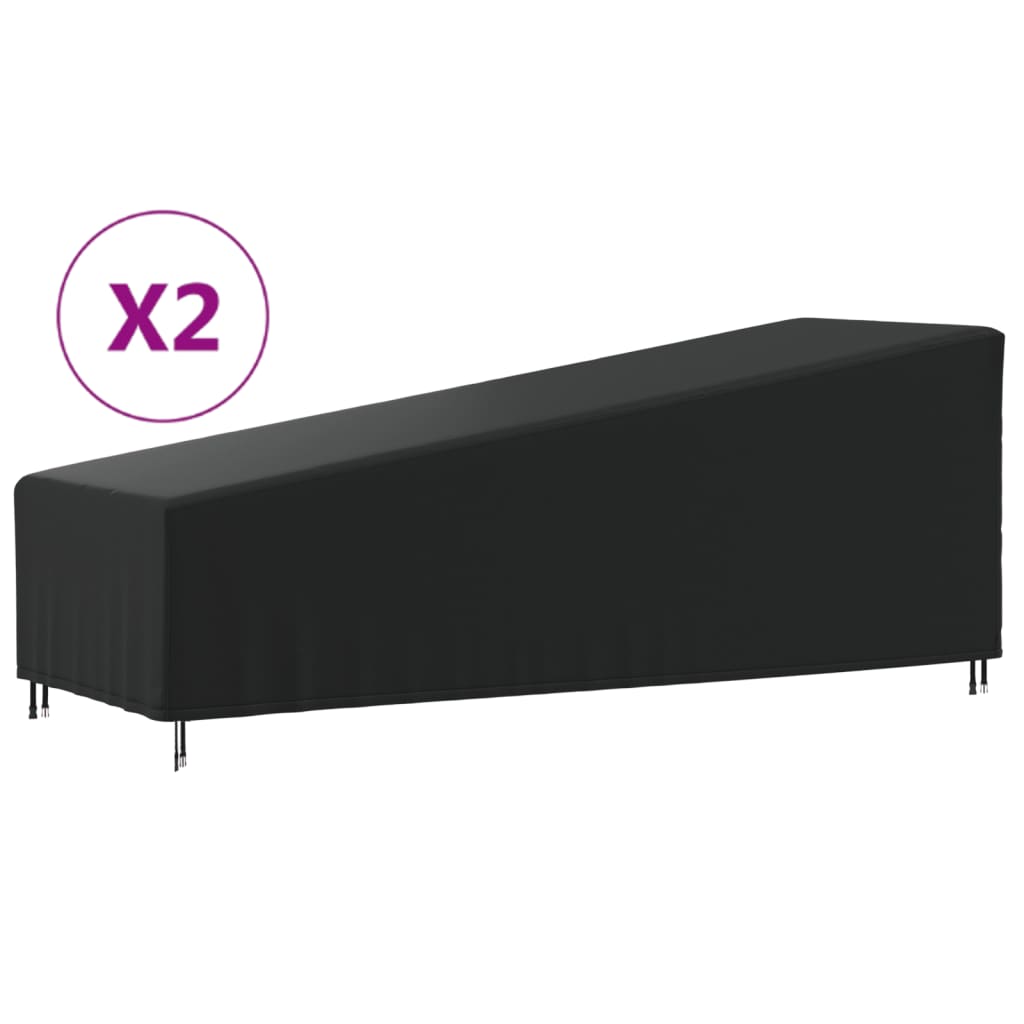 Housse pour chaise longue accoudoir court droit Hosteline OLIMPO Noir 48 x 29 x 14 cm main image 1