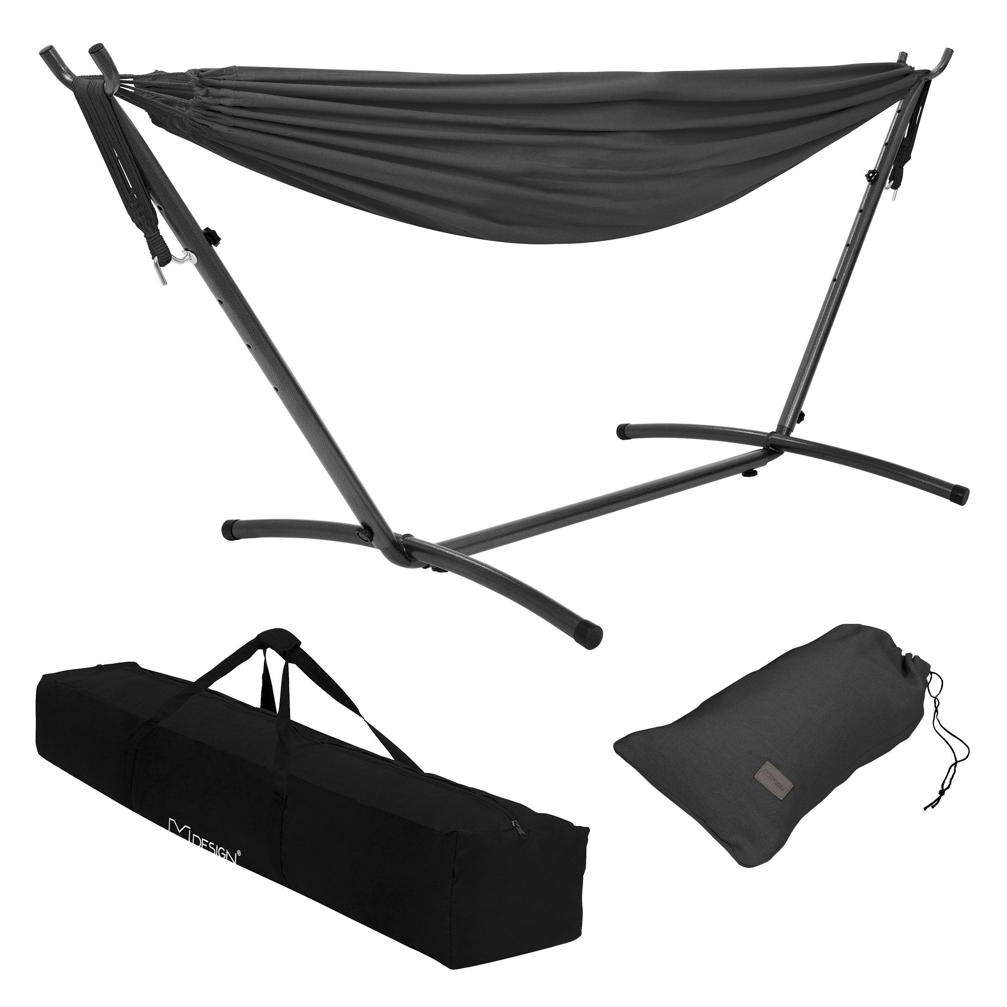 Hamak XXL ze stelazem Wiszacy lezak Przenosna torba outdoorowa Lezak do opalania