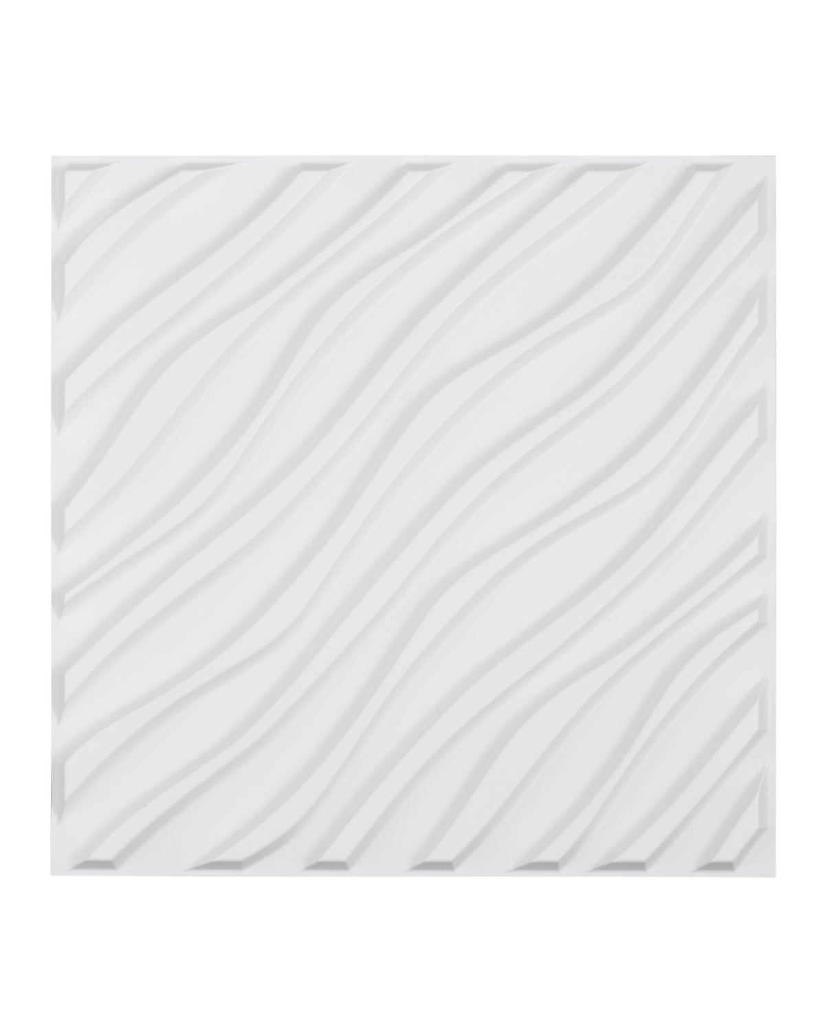 3D Panele Ścienne Zestaw 12 Okładziny Ścienne 50x50cm PVC 2,97m² Fala Matowa Biała VEVOR