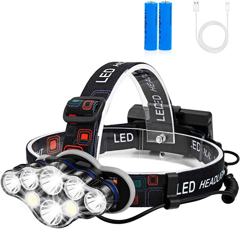LE Lot de 2 lampes frontales LED super lumineuses rechargeables avec lumière blanche et rouge et