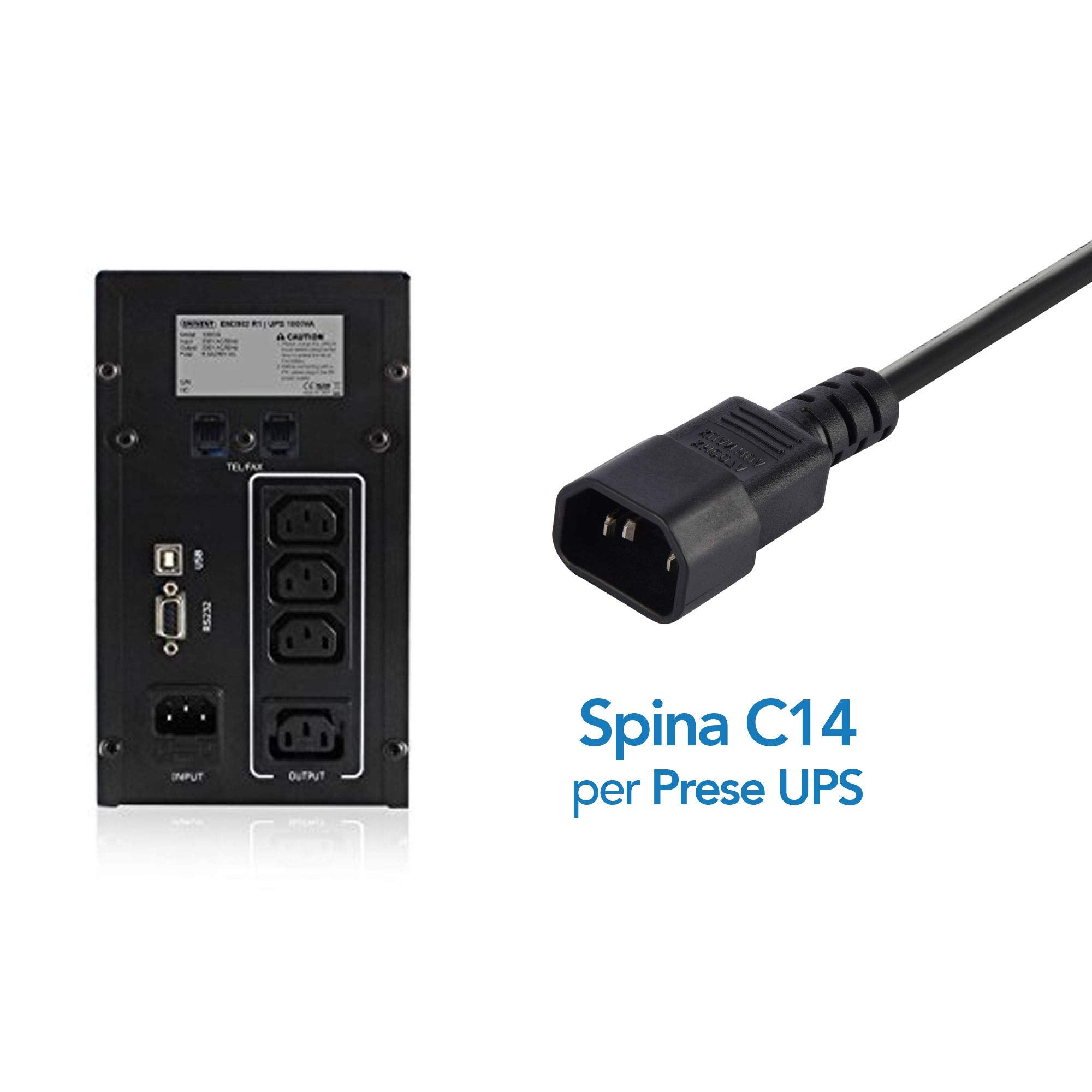 Ciabatta Elettrica 6 Prese Per UPS - Spine Italiane E Schuko, Cavo 1.5m, Protezioni Integrate - Foto 13