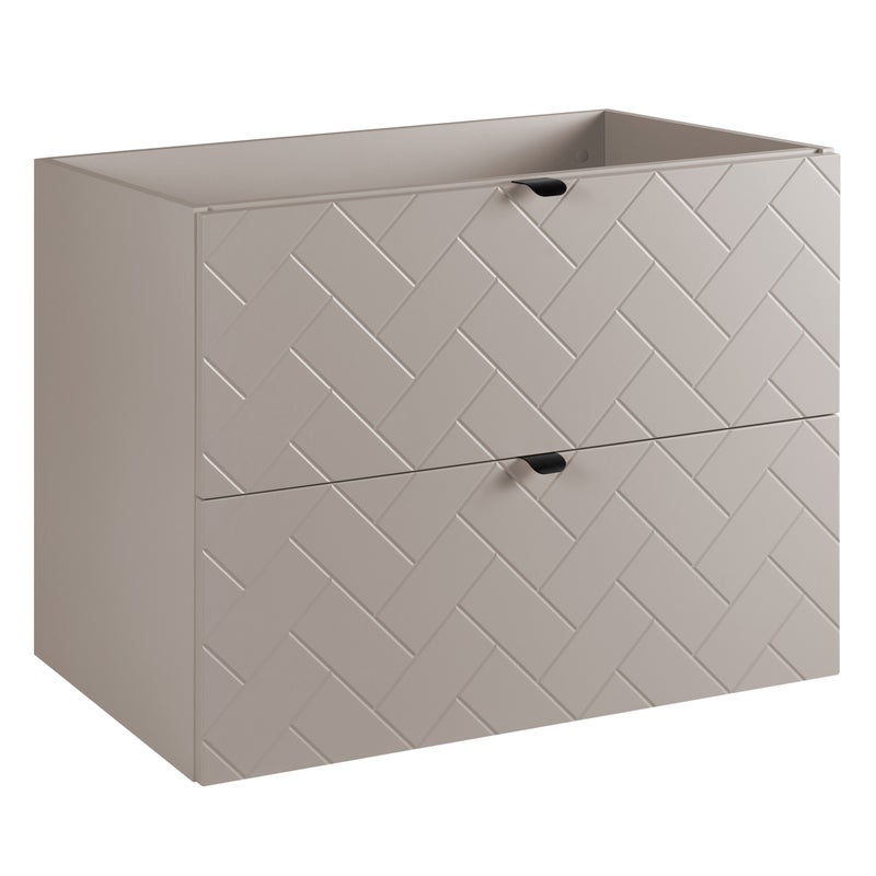 Szafka łazienkowa MADIS 80 cm kaszmir frezowane szuflady wisząca