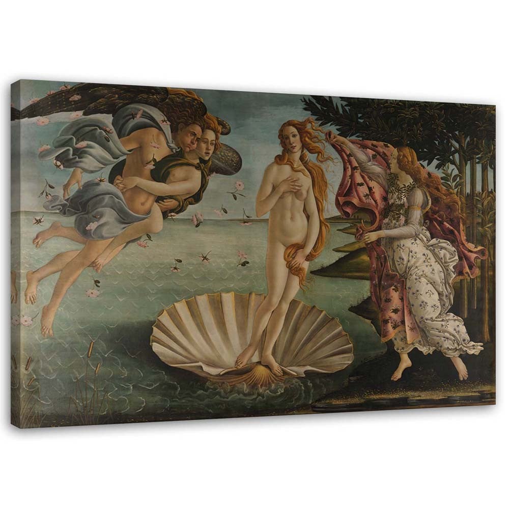 Obraz na płótnie, Narodziny Wenus - S. Botticelli reprodukcja 90x60